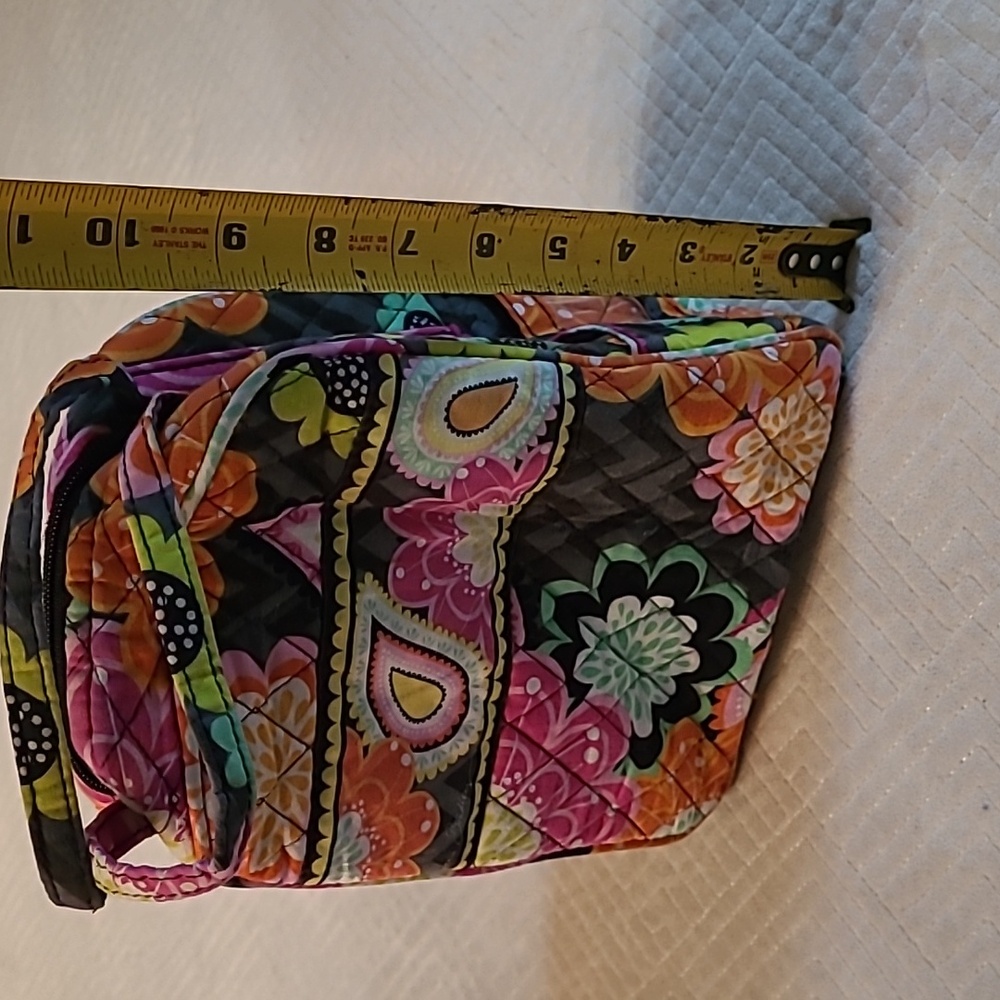 Vera Bradley Lunch Tote Pink Green Black Chevron Handbag - Picture 2 of 8